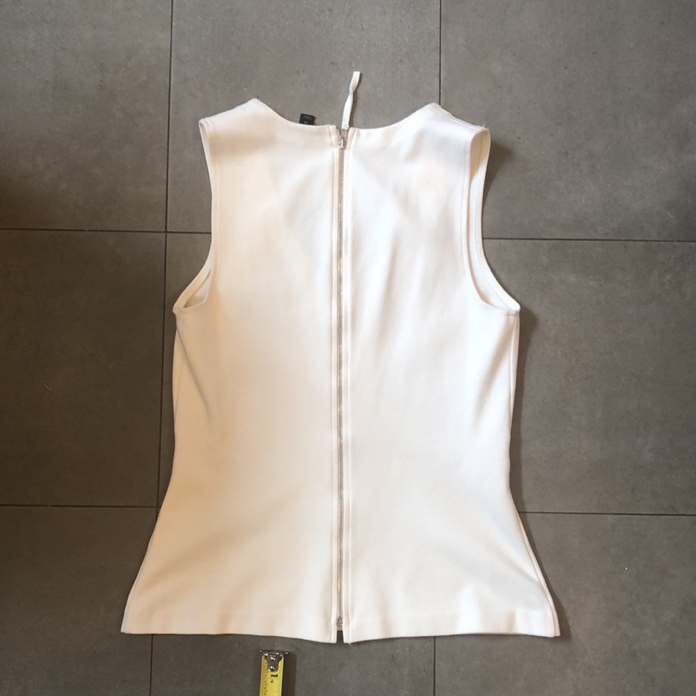 J. Crew Sleeveless Off White Top - Picture 7 of 8